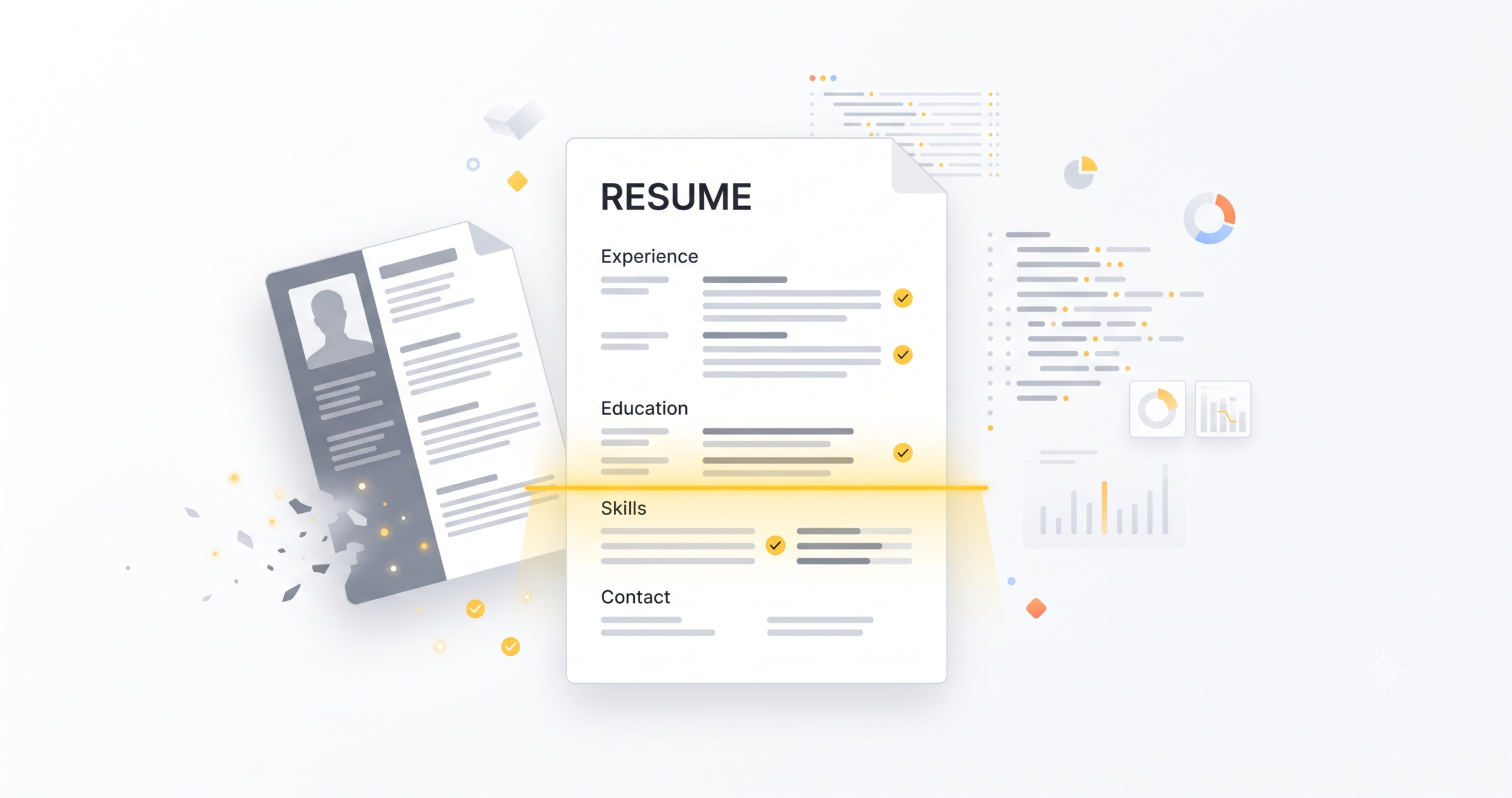 ATS resume format for freshers in India passing a scanner while a two column template gets filtered out